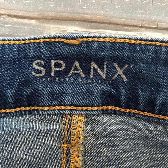 Spanx Women's 5 Pocket Ankle Skinny Stretch Comfort Jeans | sz 28 Blue - Picture 8 of 10